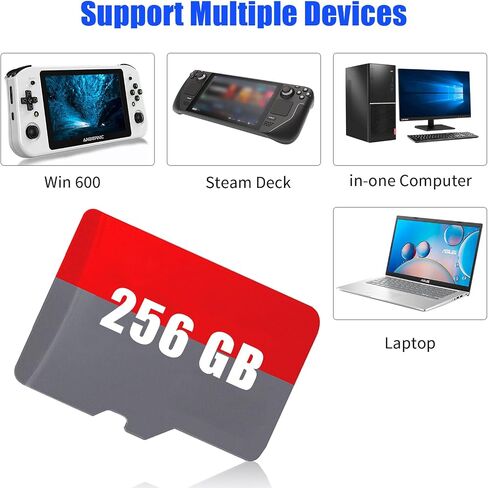 Retro Game Card for Steam Deck/Win 600/PC 256GB, 73 Emulator Console, 43552 Plug and Play Video Games, Batocera 37 Game System, DIY Retro Gaming Console, A1 Performance, Up to 120MB/s in Saudi Arabia