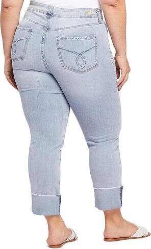 Seven7 Women's Plus Size High Cuff Slim Straight in Saudi Arabia