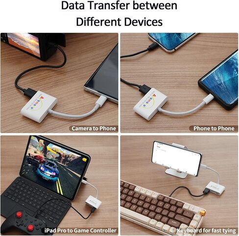 قارئ بطاقات USB C SD مع منفذ USB 3.0 ومنفذ شحن، محول قارئ بطاقات ذاكرة Micro SD 4 في 1/متوافق مع iPhone 15 Pro Max وiPad Pro in Saudi Arabia