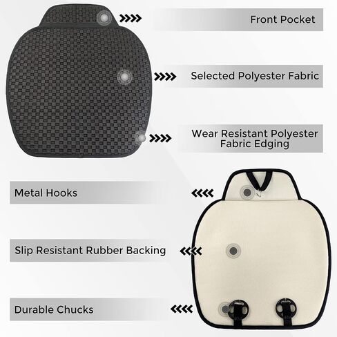2 Pack Car Seat Cover for Front Car Seat Bottom,Ice Silk Seat Cushion Protector Without Backrest with Storage Pocket, Works with Summer Sedan SUV Pickup Minivan (Black) in Saudi Arabia