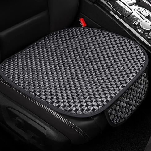 2 Pack Car Seat Cover for Front Car Seat Bottom,Ice Silk Seat Cushion Protector Without Backrest with Storage Pocket, Works with Summer Sedan SUV Pickup Minivan (Black) in Saudi Arabia
