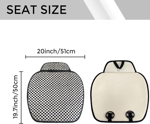 2 Pack Car Seat Cover for Front Car Seat Bottom,Ice Silk Seat Cushion Protector Without Backrest with Storage Pocket, Works with Summer Sedan SUV Pickup Minivan (Black) in Kuwait