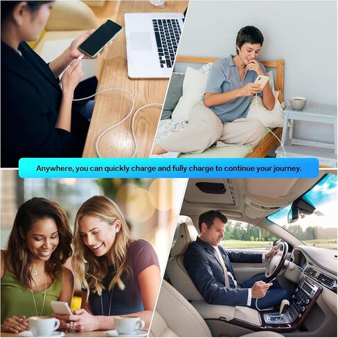 كتلة شحن سريعة لشاحن iPhone، محول شاحن Apple iPhone سريع [معتمد من Apple MFi] 3 عبوات شاحن حائط سريع Apple USB C، كابل USB C إلى Lightning بطول 10 أقدام لهاتف iPhone 14 ProMax/13/12/11/XR/X/SE، iPad in Kuwait