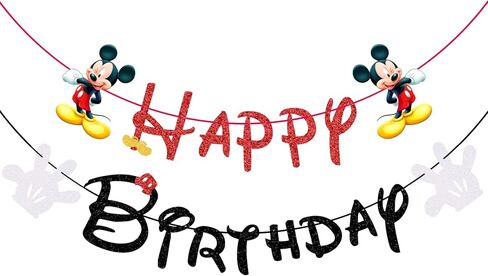 لافتة عيد ميلاد الفأر الأسود، زينة عيد ميلاد الفأر اللامع، عيد ميلاد سعيد لحفلات استقبال المولود الجديد وديكورات حفلات أعياد الميلاد in Kuwait