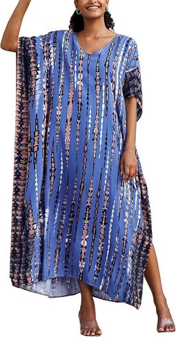 Women's Boho Kimono Long Cardigan Roomy Loungewear Oversized Kaftan Beach Dress Cover Ups Robes in Saudi Arabia