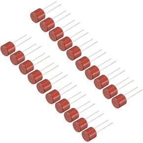 uxcell® 20Pcs DIP Mounted Miniature Cylinder Slow Blow Micro Fuse T1A 1A 250V Red