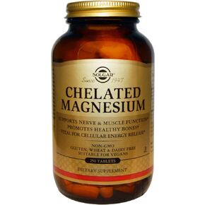 Solgar, Chelated Magnesium Tablets** Prop 65, 250 Count