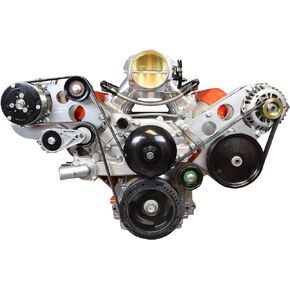 ICT Billet Air Conditioner Compressor Bracket Kit Compatible with LS Corvette - Sanden 508 A/C LS AC GTO 551474-1