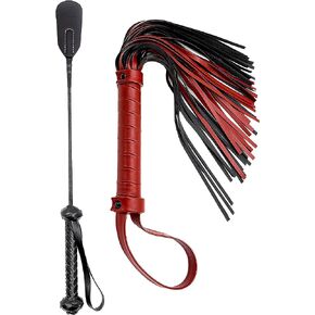Horse Leather Crop 18" Horse Red Faux Whip 20" Horse Whips and Crops Equestrian Horse Whip