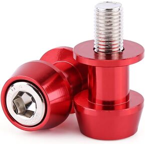 Motorcycle Swing Arm Spools 8/10mm CNC Aluminium Alloy Swing Arm Sliders Spools Stand Swingarm Bobbins Fit for for Honda for Suzuki(8MM-red)