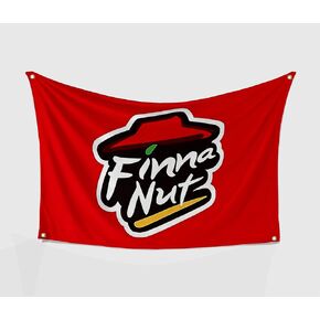 Finna Nut Hat Flag 3x5FT Vibrant Colors for College Dorm Room Decor Double Sewing Edges and 4 Shiny Brass Grommets (3x5FT)