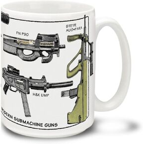 Modern Submachine Guns 15 Ounce Coffee Mug