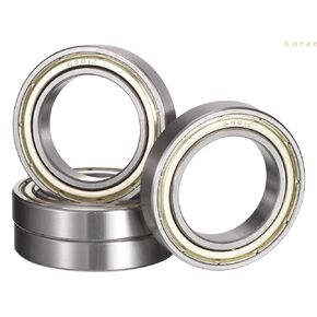 6902ZZ Deep Groove Bearings, ID 15mm x OD 28mm x Width 7mm Double Metal Shielded Ball Bearings, Pre-Lubricated (GCr15) Chrome Steel 4pcs
