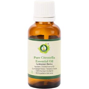 Citronella Essential Oil | Cymbopogon Nardus | Citronella Oil | for Diffuser | for Body | for Skin | 100% Pure Natural | Steam Distilled | Therapeutic Grade | 5ml | 0.169oz by R V Essential