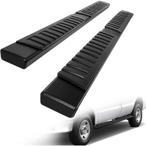 SCITOO Nerf Bar Running Board Side Step Fit for 1999-2016 For Ford F-250 F-350 Super Duty, 2009-2014 For Ford F-450 Super Duty Aluminium Alloy 6.4in Black Rock Sliders