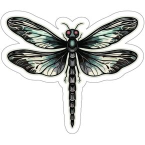 Dragonfly Sticker | Vinyl Stickers & Waterproof Decals | Assorted Aesthetic Stickers for Laptops, Water Bottles, Phones & More | Cool Stickers for Adults, Teens | 1 Pack (4 x4x0.1")
