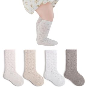 Baby Girls knee high socks, Toddler Bow Mesh Breathable Dress Socks,Long Stockings for Infants Kids Boys Girls