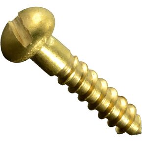 014973437619 Slotted Round Wood Screws, 3 x 1/2, Piece-25