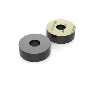 Isolate It: Sorbothane Vibration Isolation Washer 50 Duro with 3M PSA (0.5" ID - 1.5" OD - 0.5" Thick) - 4 Pack