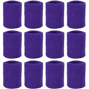PATIKIL Sports Wristbands Cotton Terry Cloth Absorbent Sweatband for Tennis Basketball Working Out Athletic