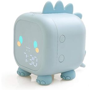 Kids Dinosaur Alarm Clock Boys Blue Alarm Clocks with Night Light Digital Alarm Clock for Kids Boy Children
