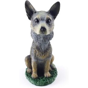 Australian Cattle Dog Bobblehead Blue Heeler Figure for Car Dash Desk Fun Accessory