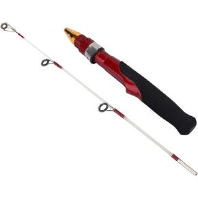 VGEBY 50cm Lightweight Mini 2 Sections Winter Ice Solid Fishing Shrimp Rod Pole Fishing Rod Fishing Supplies