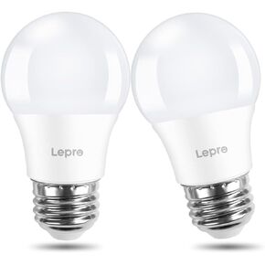 Lepro LED Refrigerator Light Bulb - 40W Equivalent Waterproof Appliance Bulb Replacement for Frigidaire, 5000K Daylight Non-Dimmable Freezer Bulbs with 450 Lumen, 120V 5W A15 E26 Medium Base, 2 Pack