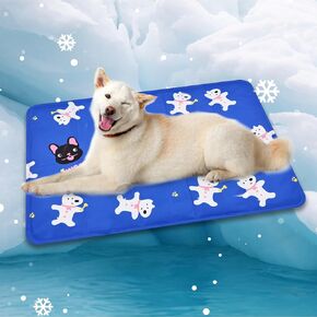 Self Cooling Dog Mat, Washable & Portable Pet Cool Mats for Indoor Or Outdoor, Non-Toxic Polymer Gel Sleep Mat Pad, Summer Cooling Pad for Small Medium Large Dogs