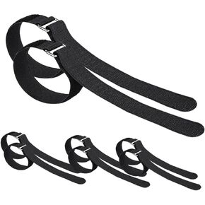 Holibanna 4 Pairs Tie Anti-Slip Strap Snowshoe Accessories Electrical Cable Ties Elastic Shoelaces Crampons Ice Cleats Shoe Spikes Portable Shoe Grippers Shoe Grippers Binding Metal