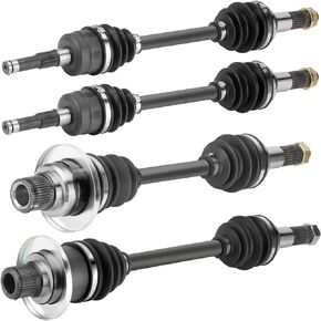 Youxmoto 2 Front +2 Rear CV Axle Fit for Yamaha Grizzly 660 (YFM660F) -2003 2004 2005 2006 2007 2008; 4340 Chromoly Steel CV Axles Drive Half Shaft, Left + Right Full Set 4PCS