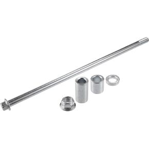 Front Rear Axle with Bushing and Screw Bolt M12 160mm Dirt Bike Scooter ATV Wheel Axle Steel Alloy Silver Tone