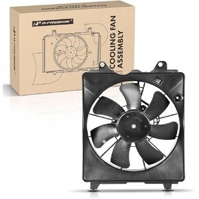 A-Premium Engine Radiator Cooling Fan Assembly Compatible with Select Honda Models - Civic 2006-2011 2.0L - Replace# 19030RRAA01, 38611RRAA01