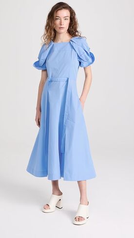 3.1 Phillip Lim Women's Collapsed Bloom Sleeve Belted Dress in Saudi Arabia