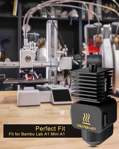 مجموعة نهاية ساخنة تناسب طابعة Bambu Lab A1 Mini A1 ثلاثية الأبعاد، فوهة فولاذية صلبة 0.4 مم مع جورب غطاء سيليكون in Saudi Arabia
