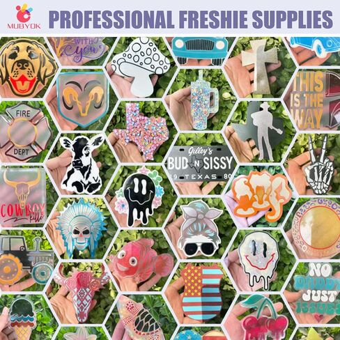 (300 Design Optional) MUBYOK M440 Large 12 Gauge Bullet Silicone Freshie Mold for Baking Aroma Beads Car Freshie Supplies in Kuwait