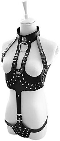 Plus Fetish Leather Sexy Stripper Queen Bondage Club Wear Clothes Women Costume in Saudi Arabia