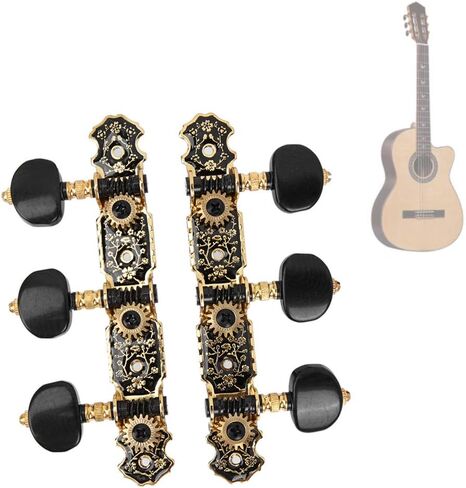 Guitar Tuning Pegs, Knobs Tuning Keys Machine Heads Replacement 3L3R String Tuner Exquisite Tuning Fast and Accurately Enclosed Locking Tuners for Electric or Acoustic Guitar Tuning in Saudi Arabia
