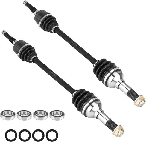 مجموعة محمل العجلة وعمود محرك المحور الأمامي الأيسر والأيمن لـ Yamaha Rhino 450 2006-2009 YXR45F, Rhino 660 2007 ATV UTV استبدال المحور in Kuwait