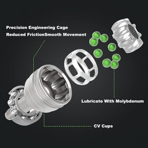 مجموعة محمل العجلة وعمود محرك المحور الأمامي الأيسر والأيمن لـ Yamaha Rhino 450 2006-2009 YXR45F, Rhino 660 2007 ATV UTV استبدال المحور in Kuwait