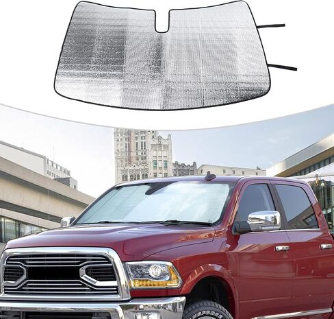 Compatible with Dodge RAM 1500 Accessories Windshield Sunshade Truck Window Sun Shade Foldable Sun Visor Compatible with Dodge Ram 1500 Interior Accessories 2010-2015 in Saudi Arabia