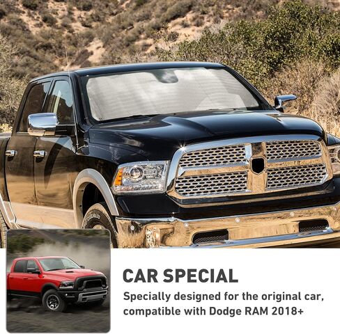 Compatible with Dodge RAM 1500 Accessories Windshield Sunshade Truck Window Sun Shade Foldable Sun Visor Compatible with Dodge Ram 1500 Interior Accessories 2010-2015 in Saudi Arabia