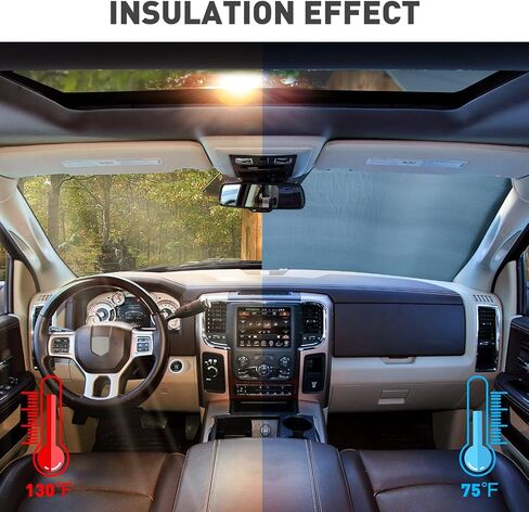 Compatible with Dodge RAM 1500 Accessories Windshield Sunshade Truck Window Sun Shade Foldable Sun Visor Compatible with Dodge Ram 1500 Interior Accessories 2010-2015 in Saudi Arabia