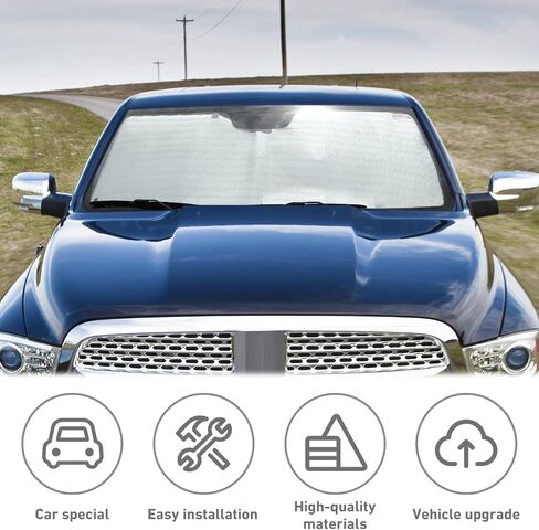 Compatible with Dodge RAM 1500 Accessories Windshield Sunshade Truck Window Sun Shade Foldable Sun Visor Compatible with Dodge Ram 1500 Interior Accessories 2010-2015 in Saudi Arabia