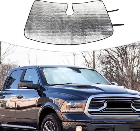Compatible with Dodge RAM 1500 Accessories Windshield Sunshade Truck Window Sun Shade Foldable Sun Visor Compatible with Dodge Ram 1500 Interior Accessories 2010-2015 in Saudi Arabia