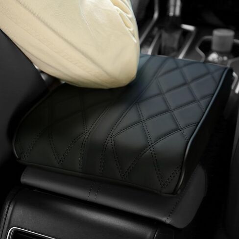 Leather Armrest Cover for Car Center Console Universal Suit for Most Vehicle, SUV, Truck Car Accessories(Beige for Men and Women) in Saudi Arabia