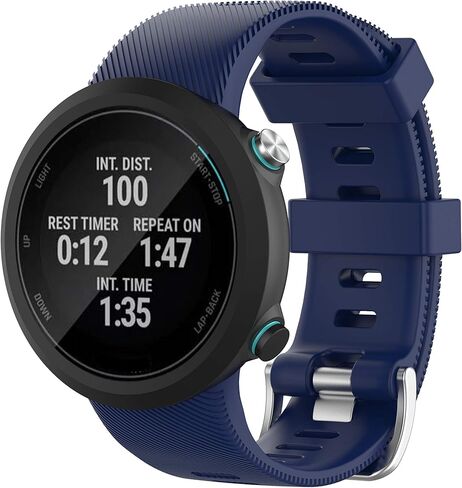 FitTurn Band Compatible with Garmin Swim 2 Smart Watch, Soft Silicone Replacement Strap Wristband Strap for Swim 2 Swimming,Garmin Forerunner 45S/45 Smartwatch with Adapter Tools in Saudi Arabia