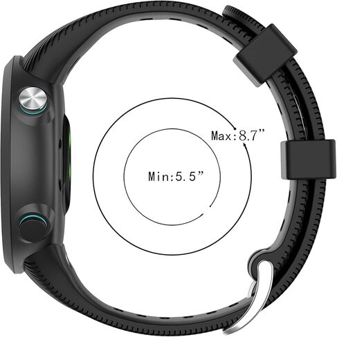 FitTurn Band Compatible with Garmin Swim 2 Smart Watch, Soft Silicone Replacement Strap Wristband Strap for Swim 2 Swimming,Garmin Forerunner 45S/45 Smartwatch with Adapter Tools in Saudi Arabia