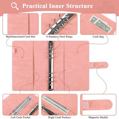 مجلد تحدي توفير المال 100 ظرف، مجلد توفير مقاس A5 مع 25 ظرفًا نقديًا، كتاب التحدي، مجلد الميزانية لتنظيم وتوفير 5050 دولارًا، أخضر داكن in Kuwait