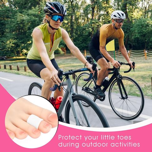 واقيات أصابع القدم، 14 قطعة من الأكمام الصغيرة من السيليكون لأصابع القدم، وسادات لأصابع القدم لتخفيف الألم، وحماية بثور مسامير القدم (أبيض) in Kuwait